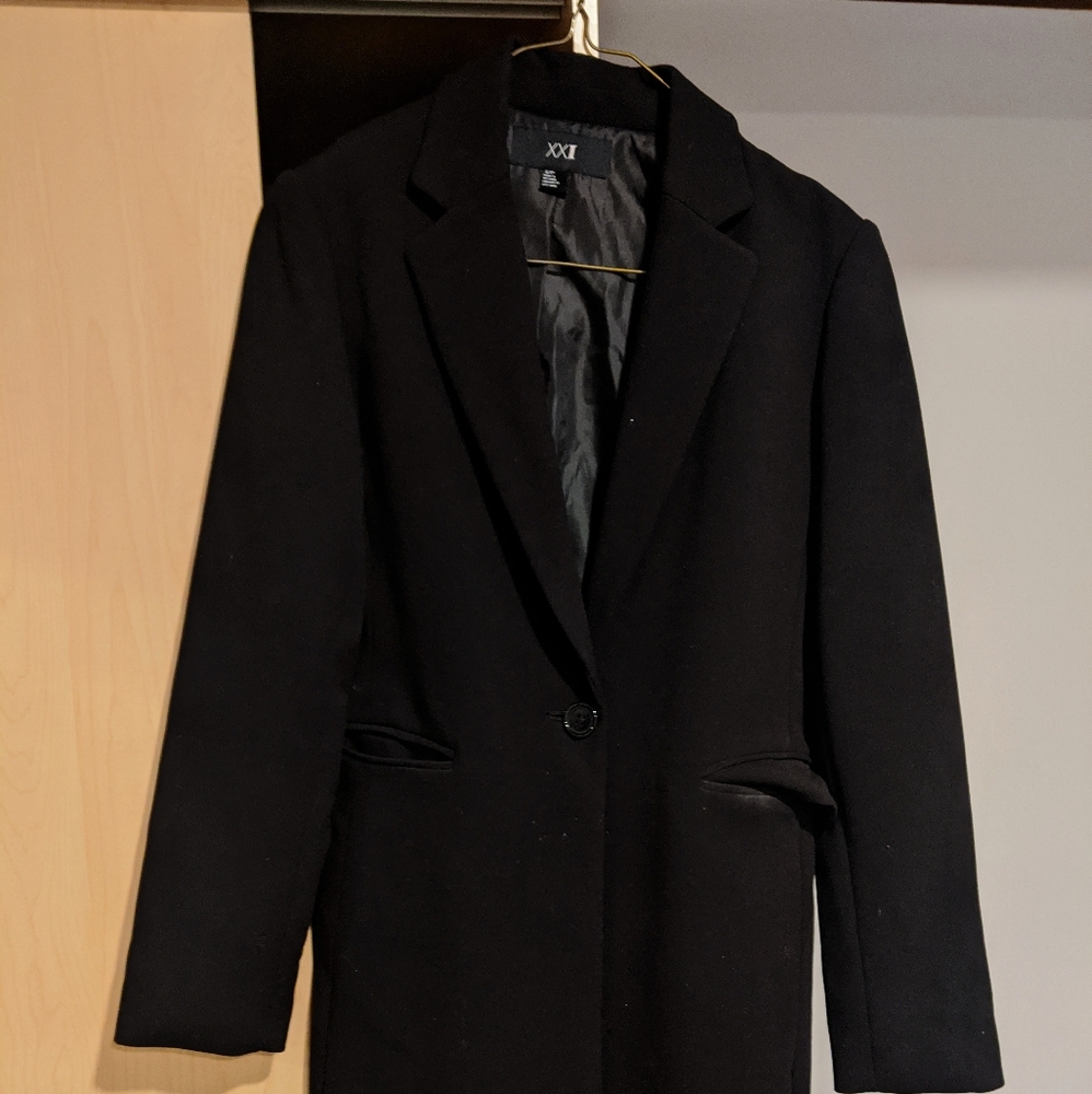 Black medium coat from forever 21